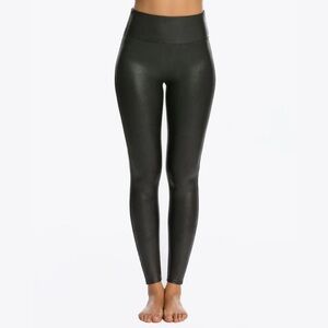 Spanx Faux Leather High-Waisted Black Leggings